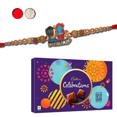 "Zardosi Rakhi - ZR-5270 A (Single Rakhi), Cadbury Celebrations - Click here to View more details about this Product